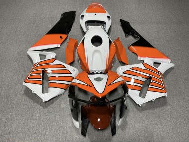 Ailes Orange & Blanches 2005-2006 Honda CBR600RR Carénage Moto