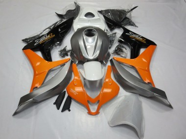 Argent Blanc & Orange 2007-2008 Honda CBR600RR Carénage Moto