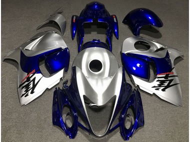 Argent Brillant & Bleu 2008-2020 Suzuki GSXR 1300 Carénage Moto