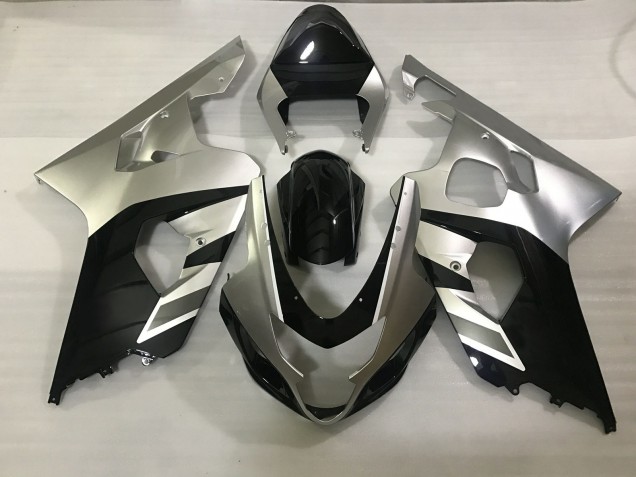 Argent Mat & Noir 2004-2005 Suzuki GSXR 600-750 Carénage Moto