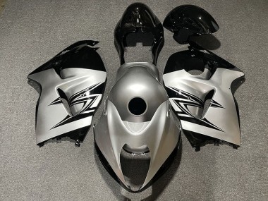 Argent & Noir 1997-2007 Suzuki GSXR 1300 Carénage Moto