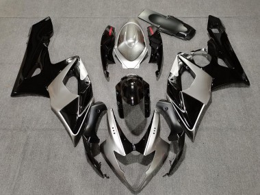 Argent & Noir 2005-2006 Suzuki GSXR 1000 Carénage Moto