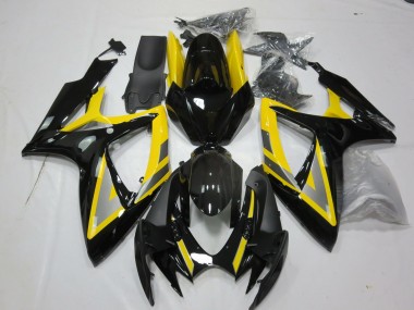 Argent & Noir Jaune 2006-2007 Suzuki GSXR 600-750 Carénage Moto