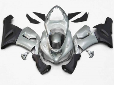 Argent Noir Mat 2005-2006 Kawasaki ZX6R Carénage Moto