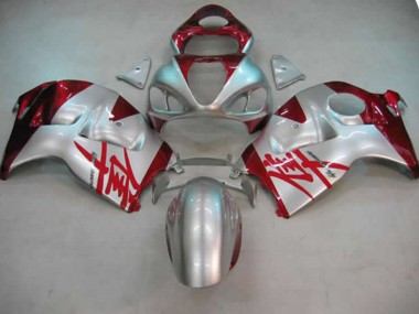 Argent & Rouge 1997-2007 Suzuki GSXR 1300 Carénage Moto