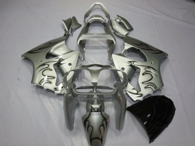 Argento Fiamma 2000-2002 Kawasaki ZX6R Carénage Moto