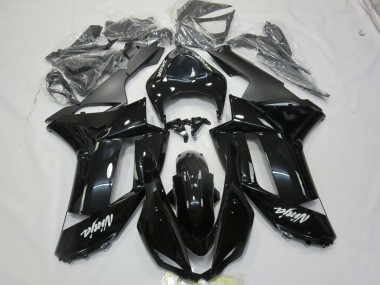 Autocollant Blanc Noir Brillant 2007-2008 Kawasaki ZX6R Carénage Moto