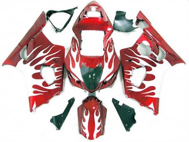 Bianco E Rosso Fiamma 2003-2004 Suzuki GSXR 1000 Carénage Moto