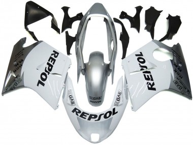 Blanc Argenté Repsol 1996-2007 Honda CBR1100XX Carénage Moto