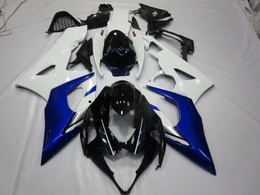 Blanc & Bleu 2005-2006 Suzuki GSXR 1000 Carénage Moto