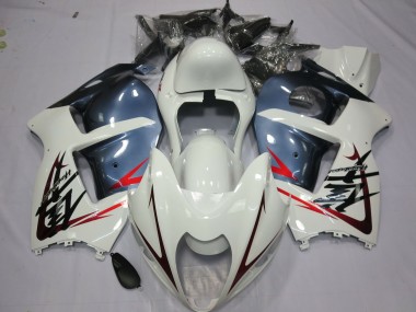 Blanc & Bleu Poussiéreux 1997-2007 Suzuki GSXR 1300 Carénage Moto