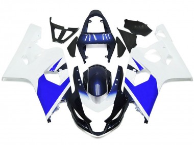 Blanc & Bleu Vif 2004-2005 Suzuki GSXR 600-750 Carénage Moto