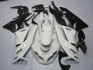 Blanc Brillant 2009-2012 Kawasaki ZX6R Carénage Moto