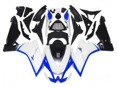 Blanc Brillant & Bleu 2010-2015 Aprilia RSV4 1000 Carénage Moto