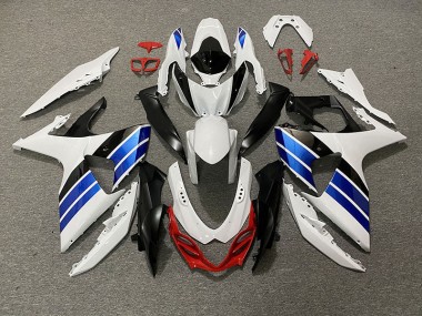 Blanc Brillant Bleu Noir & Rouge 2009-2016 Suzuki GSXR 1000 Carénage Moto