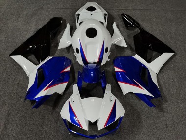 Blanc Brillant & Bleu Profond 2013-2023 Honda CBR600RR Carénage Moto