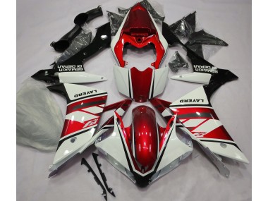 Blanc Brillant & Rouge 2007-2008 Yamaha R1 Carénage Moto