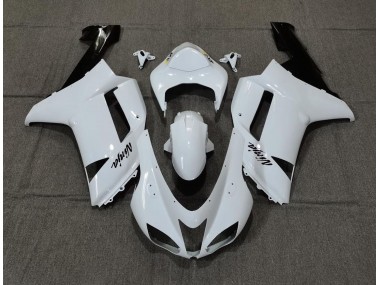 Blanc Brillant Uni 2007-2008 Kawasaki ZX6R Carénage Moto