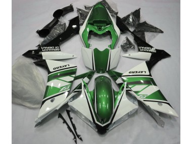 Blanc Brillant & Vert 2007-2008 Yamaha R1 Carénage Moto