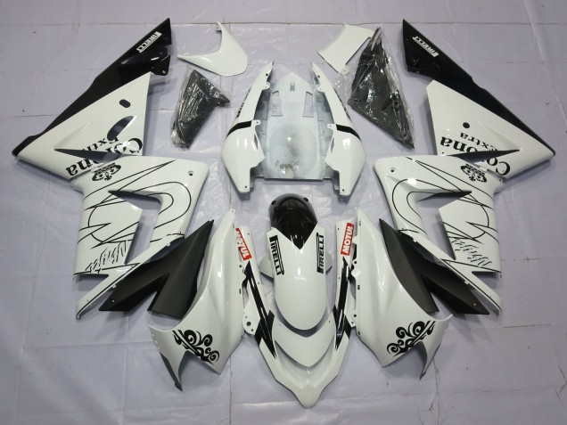 Blanc Corona 2004-2005 Kawasaki ZX10R Carénage Moto