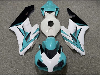 Blanc Cyan & Noir Brillant 2004-2005 Honda CBR1000RR Carénage Moto