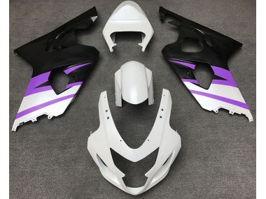 Blanc Mat & Violet 2004-2005 Suzuki GSXR 600-750 Carénage Moto