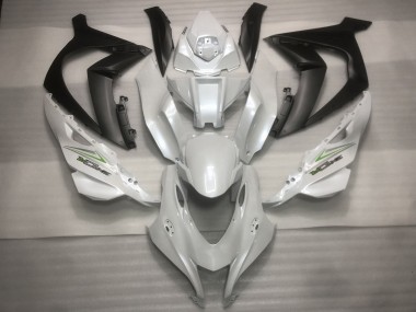 Blanc Nacré & Vert 2016-2019 Kawasaki ZX10R Carénage Moto