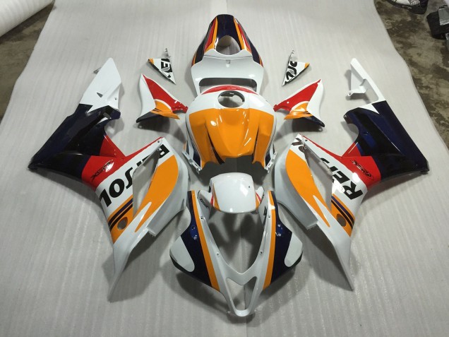 Blanc Personnalisé Repsol 2007-2008 Honda CBR600RR Carénage Moto