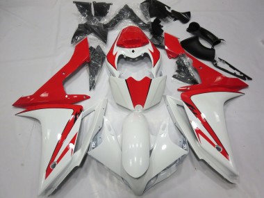 Blanc Rouge Personnalisé 2007-2008 Yamaha R1 Carénage Moto