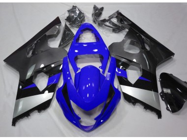 Bleu & Argent 2004-2005 Suzuki GSXR 600-750 Carénage Moto