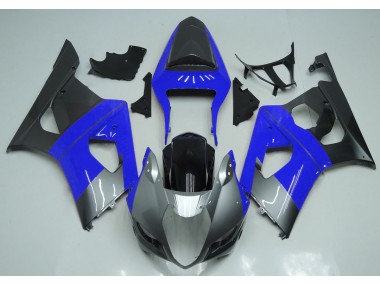 Bleu Argent & Noir 2003-2004 Suzuki GSXR 1000 Carénage Moto