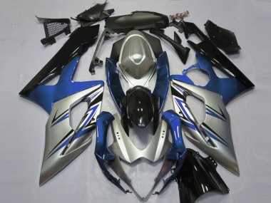 Bleu Argent & Noir 2005-2006 Suzuki GSXR 1000 Carénage Moto