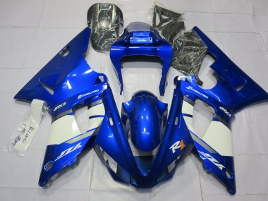 Bleu & Blanc 2000-2001 Yamaha R1 Carénage Moto