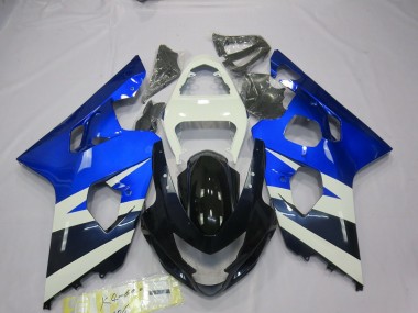 Bleu Blanc 2004-2005 Suzuki GSXR 600-750 Carénage Moto