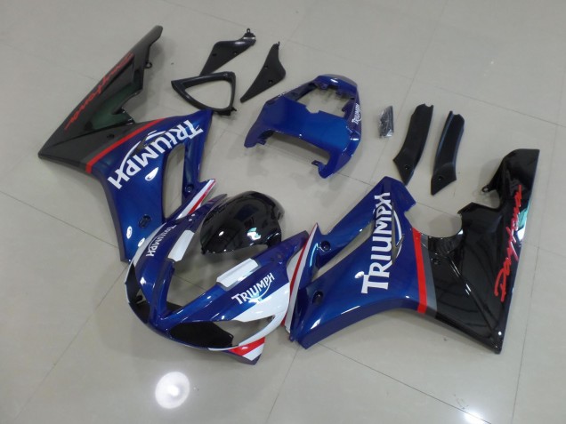 Bleu & Blanc 2009-2012 Triumph Daytona 675 Carénage Moto