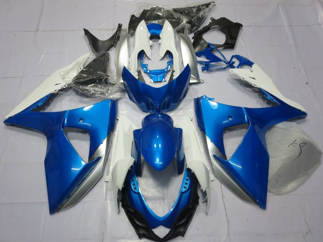 Bleu & Blanc 2009-2016 Suzuki GSXR 1000 Carénage Moto