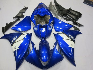 Bleu & Blanc 2012-2014 Yamaha R1 Carénage Moto