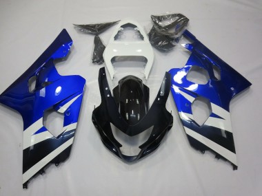 Bleu Blanc & Noir 2004-2005 Suzuki GSXR 600-750 Carénage Moto