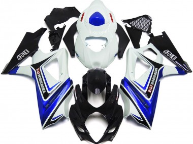 Bleu Brillant Avec Style Blanc & Noir OEM 2007-2008 Suzuki GSXR 1000 Carénage Moto