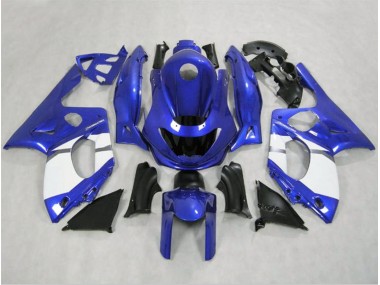 Bleu Brillant & Blanc 1998-2007 Yamaha YZF600 Carénage Moto