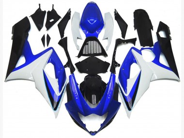 Bleu Brillant & Blanc 2005-2006 Suzuki GSXR 1000 Carénage Moto