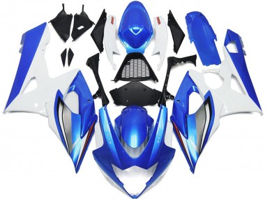 Bleu Brillant & Blanc 2005-2006 Suzuki GSXR 1000 Carénage Moto