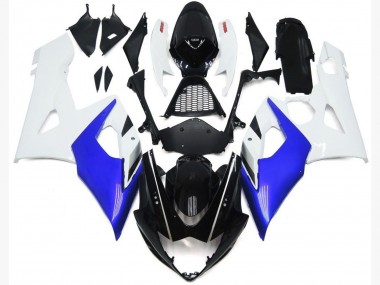 Bleu Brillant & Blanc Brillant 2005-2006 Suzuki GSXR 1000 Carénage Moto