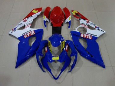 Bleu Brillant / Blanc / Rouge 2005-2006 Suzuki GSXR 1000 Carénage Moto