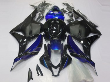 Bleu Brillant & Noir 2009-2012 Honda CBR600RR Carénage Moto