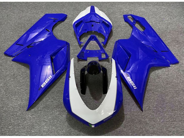 Bleu Brillant Sp 2007-2014 Ducati 848 1098 1198 Carénage Moto