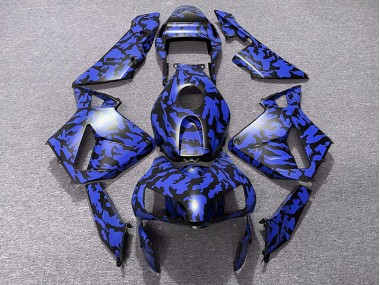 Bleu Camouflage 2003-2004 Honda CBR600RR Carénage Moto