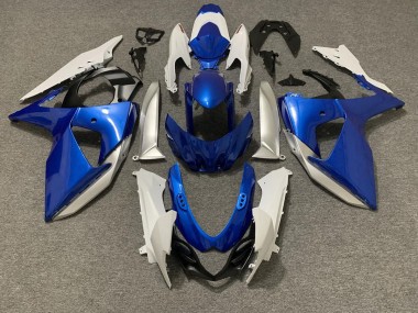 Bleu Clair & Blanc 2009-2016 Suzuki GSXR 1000 Carénage Moto