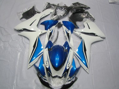 Bleu Clair & Blanc 2011-2024 Suzuki GSXR 600-750 Carénage Moto