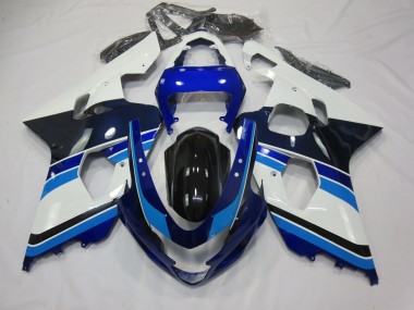 Bleu Clair Blanc & Noir 2004-2005 Suzuki GSXR 600-750 Carénage Moto